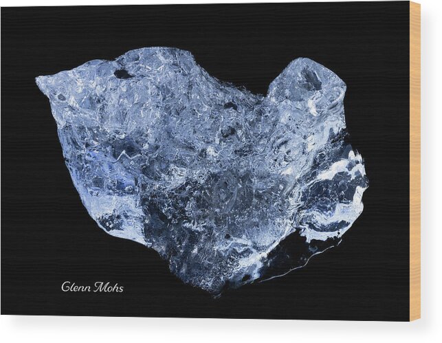 Glacial Artifact Wood Print featuring the photograph Blue Ice Sculpture 9 by GLENN Mohs