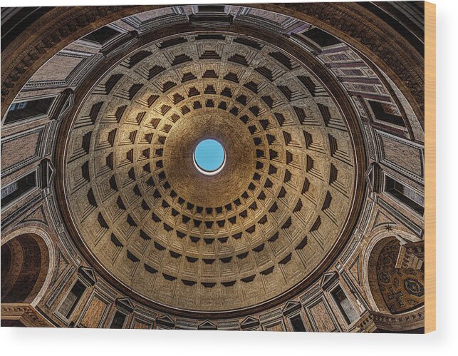 Pantheon Wood Print featuring the photograph Blue Spot by David Downs