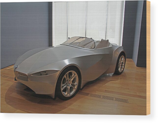 Automobile Wood Print featuring the photograph BMW 2001 Gina Light Visionary Model by Richard Krebs