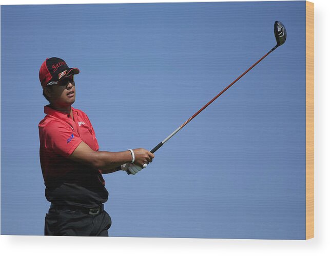 People Wood Print featuring the photograph BMW Championship - Round One by Cliff Hawkins