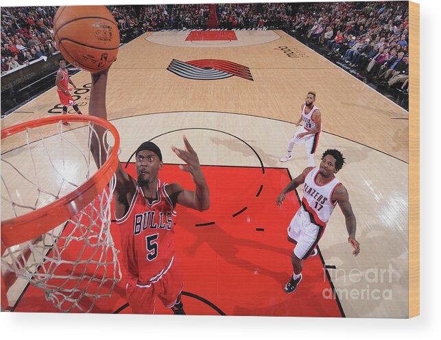 Nba Pro Basketball Wood Print featuring the photograph Bobby Portis by Sam Forencich