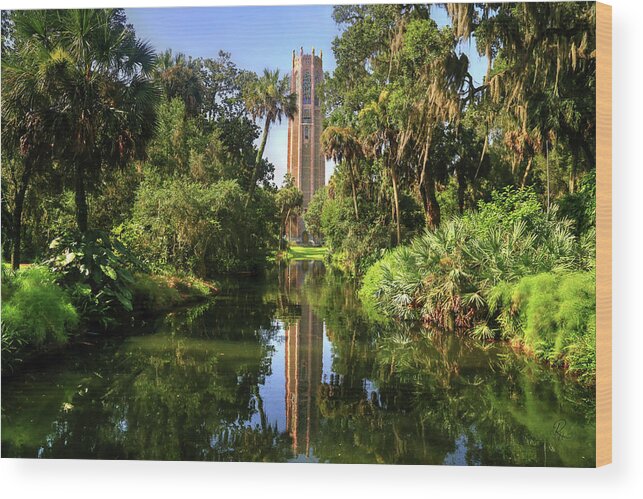 Fine Art Wood Print featuring the photograph BOK Tower and Gardens by Robert Harris