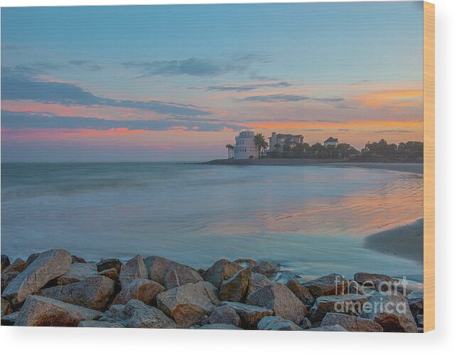Sullivan's Island Wood Print featuring the photograph Breach Inlet Ebb and Flow Salty Waters by Dale Powell
