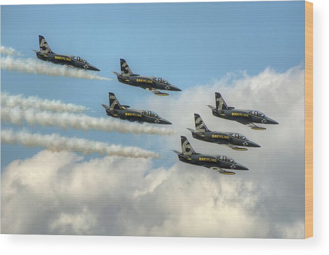 Airplane Wood Print featuring the photograph Breitling Jets by Carolyn Hutchins