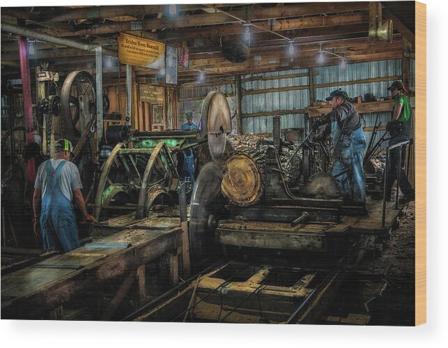 Briden-roen Sawmill Wood Print featuring the photograph Briden-Roen Sawmill by Paul Freidlund
