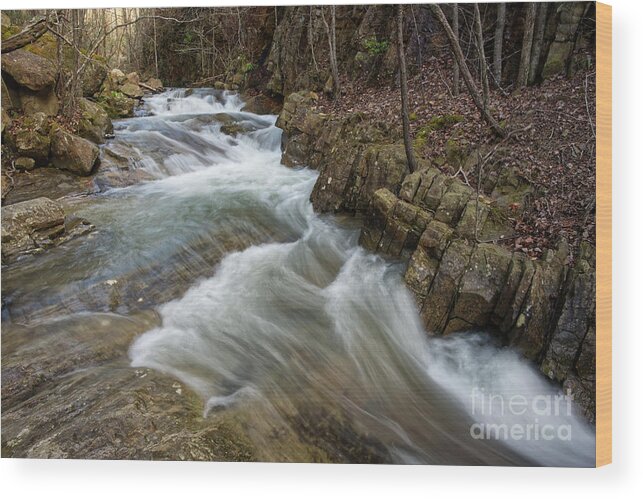 Triple Falls Wood Print featuring the photograph Bruce Creek 4 by Phil Perkins