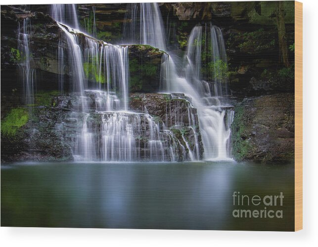 Brush Creek Falls Wood Print featuring the photograph Brush Creek Falls II by Shelia Hunt Brush Creek Falls Wood Print featuring the photograph Brush Creek Falls II by Shelia Hunt