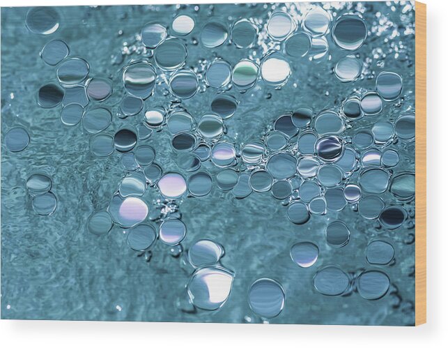 Fresh Wood Print featuring the photograph Bubbling Blue by Terry Walsh