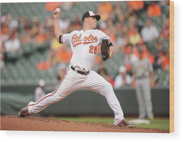 Second Inning Wood Print featuring the photograph Bud Norris by Mitchell Layton