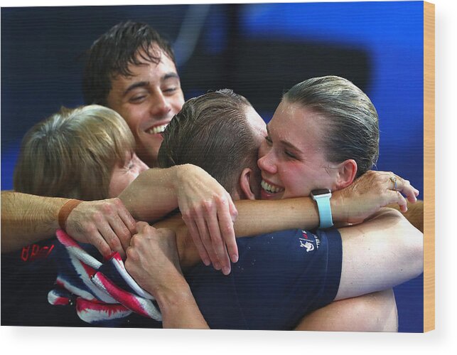 People Wood Print featuring the photograph Budapest 2017 FINA World Championships - Day 9 by Clive Rose