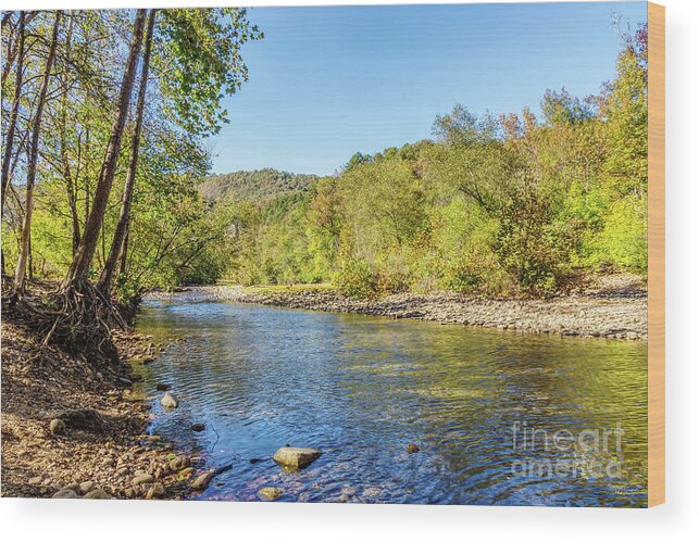 Ar Wood Print featuring the photograph Buffalo River Fall Afternoon by Jennifer White