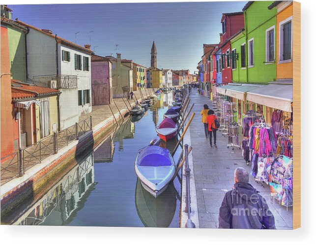 Italy Wood Print featuring the photograph Burano Canal - Italy by Paolo Signorini
