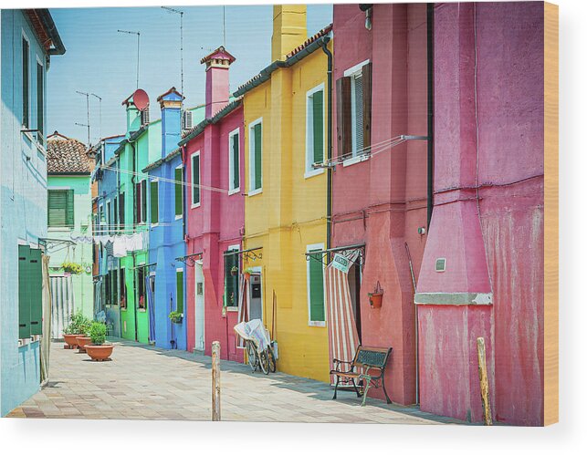 Venice Wood Print featuring the photograph Burano by Marla Brown