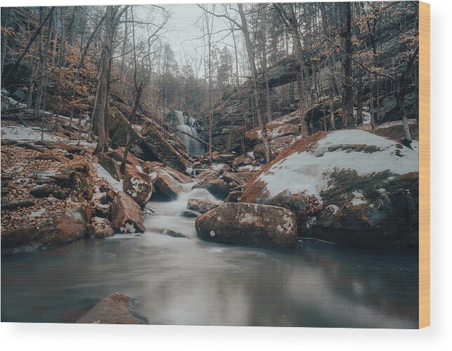 Waterfall Wood Print featuring the photograph Burden Falls Winter by Grant Twiss