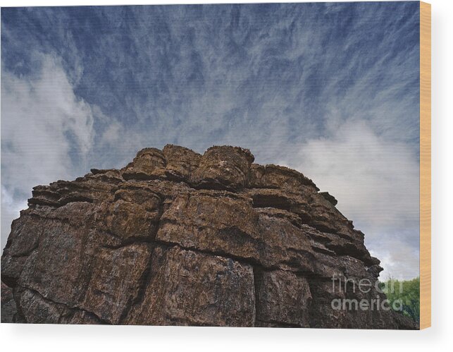 Rock Wood Print featuring the photograph Bursting Out by Russell Brown
