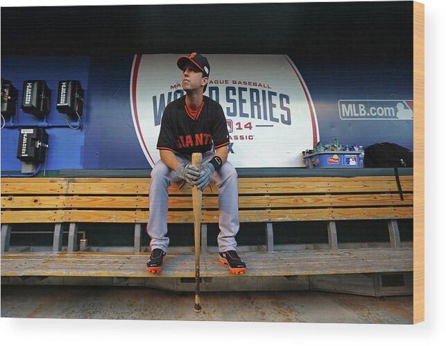 Game Two Wood Print featuring the photograph Buster Posey by Dilip Vishwanat