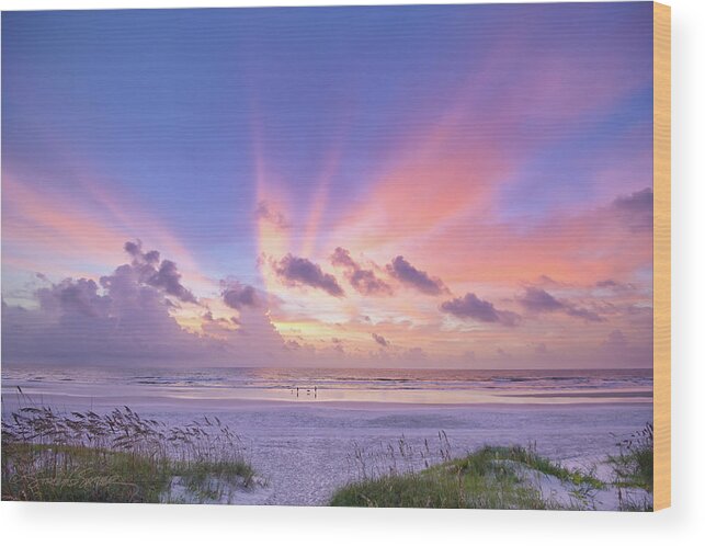 St Augustine Wood Print featuring the photograph Butler Beach Sunrise by Stacey Sather
