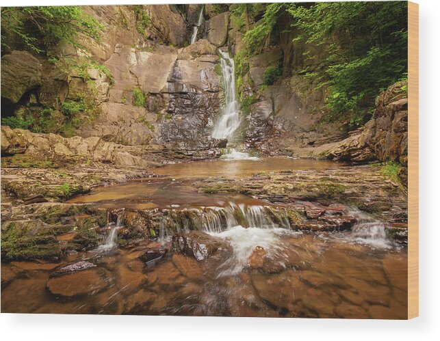 Buttermilk Falls Wood Print featuring the photograph Buttermilk Falls and Stream by Kristia Adams