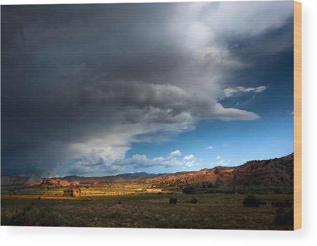 Utah Wood Print featuring the photograph Cabin in the Sun by Mark Gomez