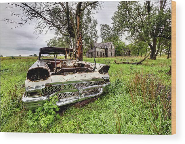 Abandoned Wood Print featuring the photograph Cabin in the Woods by Aaron J Groen
