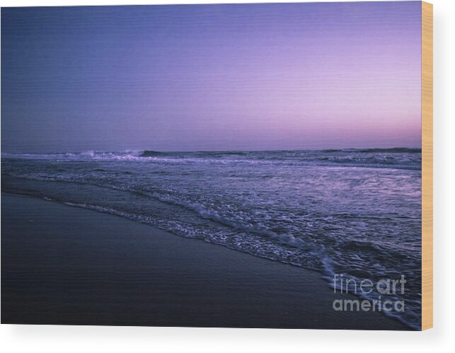 Europe Wood Print featuring the photograph Calm night at the ocean by Hannes Cmarits