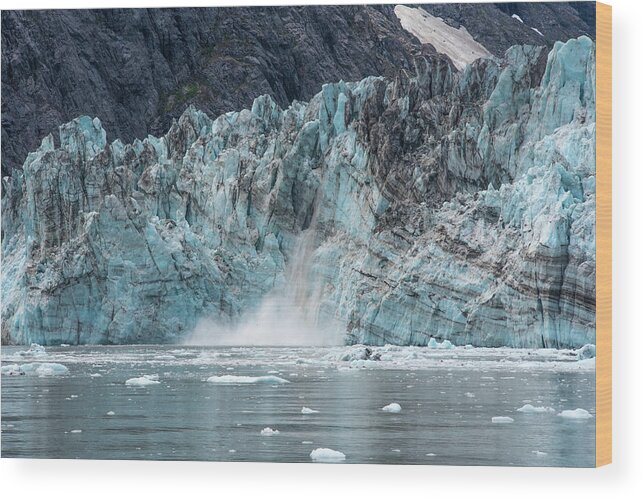 Glacier Wood Print featuring the photograph Calving by David Kirby