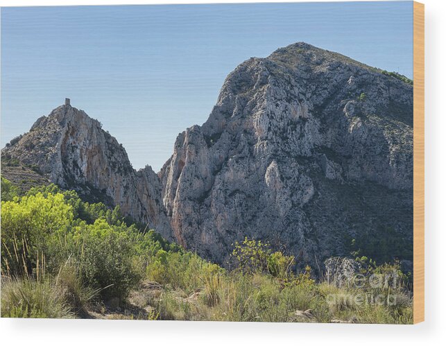 Mountains Wood Print featuring the photograph Canyon of Mascarat between Calpe and Altea by Adriana Mueller