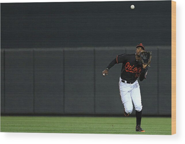 People Wood Print featuring the photograph Carlos Beltran and Adam Jones by Patrick Smith