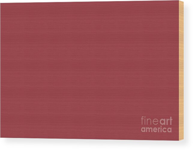 Carmine Dark Red Solid Color Pairs To Sherwin Williams Poinsettia SW 6594  Wood Print by PIPA Fine Art - Simply Solid - Pixels