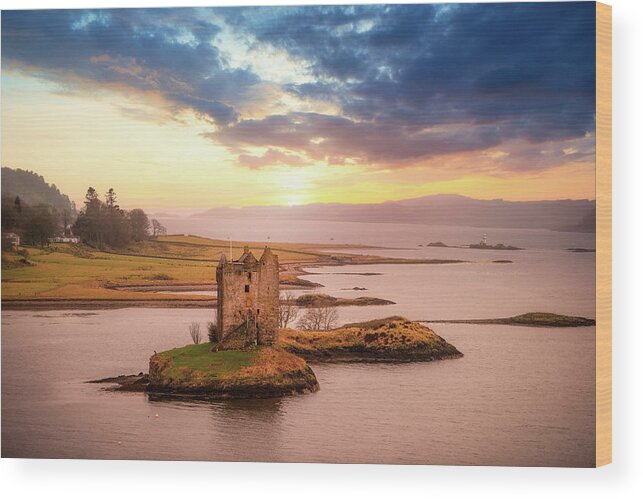 Castle Wood Print featuring the photograph Castle Stalker by Philippe Sainte-Laudy