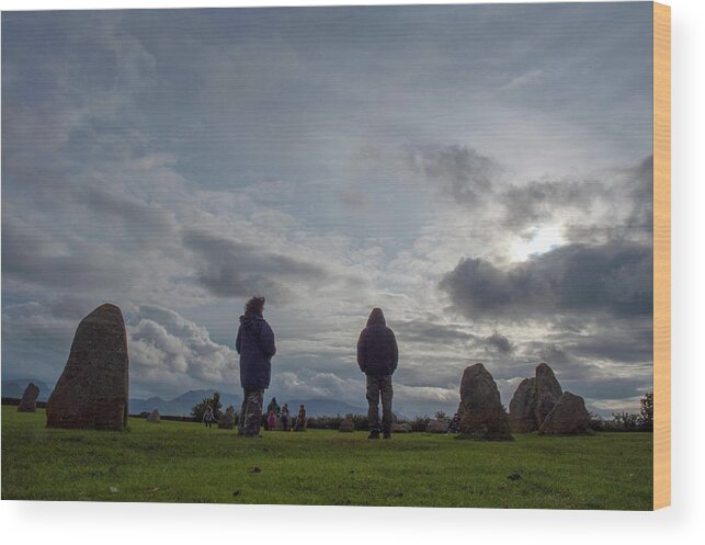 Castlerigg Wood Print featuring the photograph Castlerigg stone circle 6 by Dubi Roman