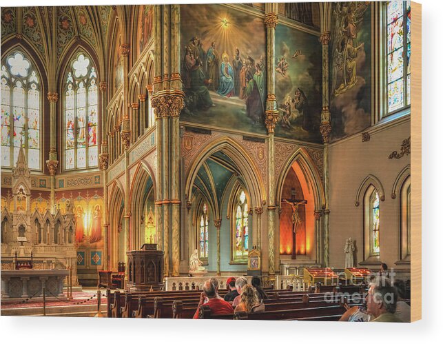 Cathedral Wood Print featuring the photograph Cathedral Basilica of St. John the Baptist by Shelia Hunt