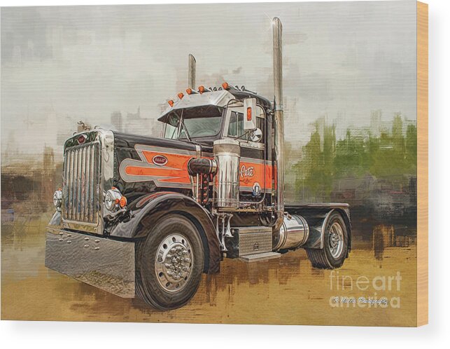 Big Rigs Wood Print featuring the photograph Catr9318-19 by Randy Harris
