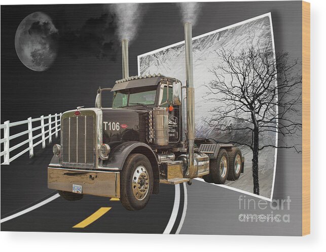 Big Rigs Wood Print featuring the photograph Catr9346a-19 by Randy Harris