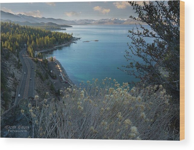 Tahoe Wood Print featuring the photograph Cave Rock by Devin Wilson