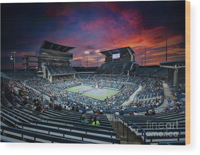 Mason Ohio Wood Print featuring the photograph Center Court by Ed Taylor