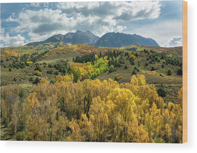 Colorado Wood Print featuring the photograph Chair Mountain Autumn by Aaron Spong