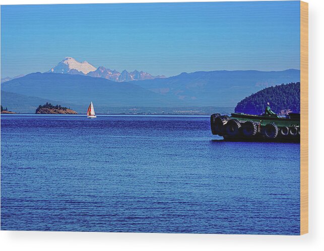  Wood Print featuring the photograph Channel Sailing Cap Sante by Tim Dussault
