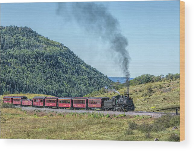 Chama Wood Print featuring the photograph Chasing the Cumbres and Toltec by Debra Martz
