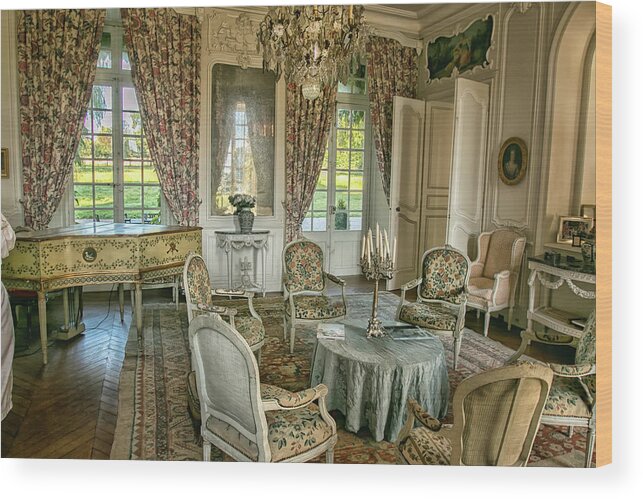 Chateau Wood Print featuring the photograph Chateau de Tocqueville 4 by Lisa Chorny