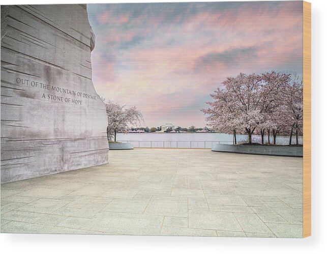 Cherry Blossoms Wood Print featuring the photograph Cherry Evening by C Renee Martin