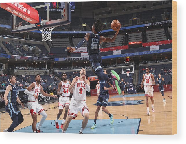 Nba Pro Basketball Wood Print featuring the photograph Chicago Bulls v Memphis Grizzlies by Joe Murphy