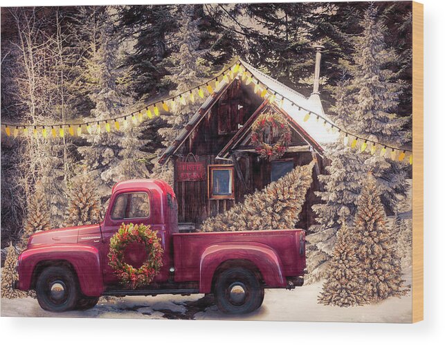 Barn Wood Print featuring the photograph Christmas Eve Tree Farm by Debra and Dave Vanderlaan