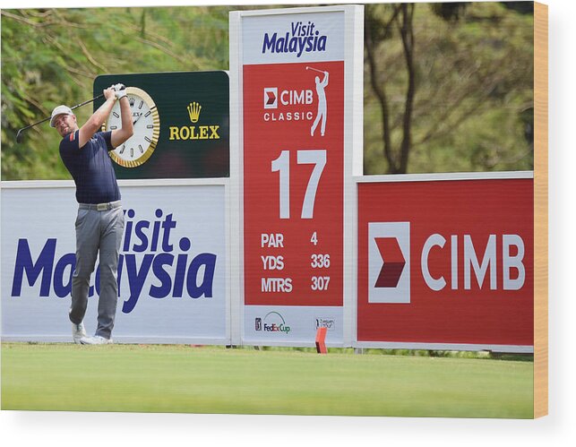 People Wood Print featuring the photograph CIMB Classic - Round Four by Stanley Chou