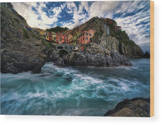 Cinque Terre Wood Print featuring the photograph Cinque Terre, Italy by Serge Ramelli