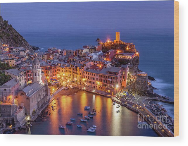 Vernazza Wood Print featuring the photograph Cinque Terre - Vernazza by Brian Jannsen