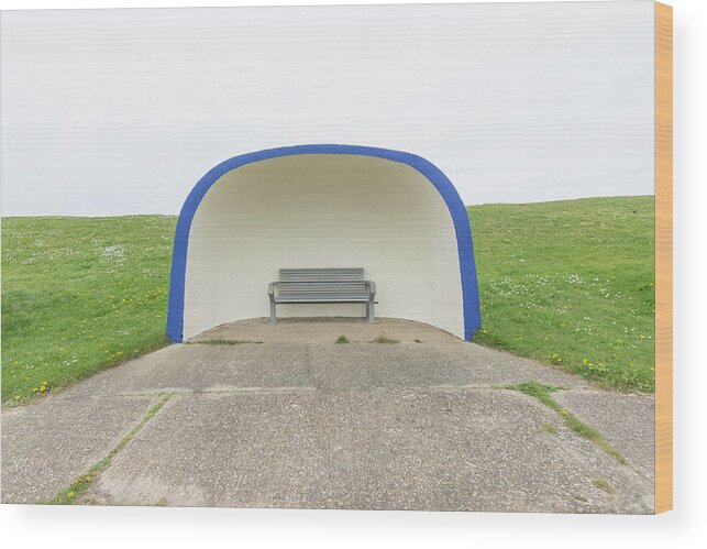 New Topographics Wood Print featuring the photograph Clam Shelter by Stuart Allen