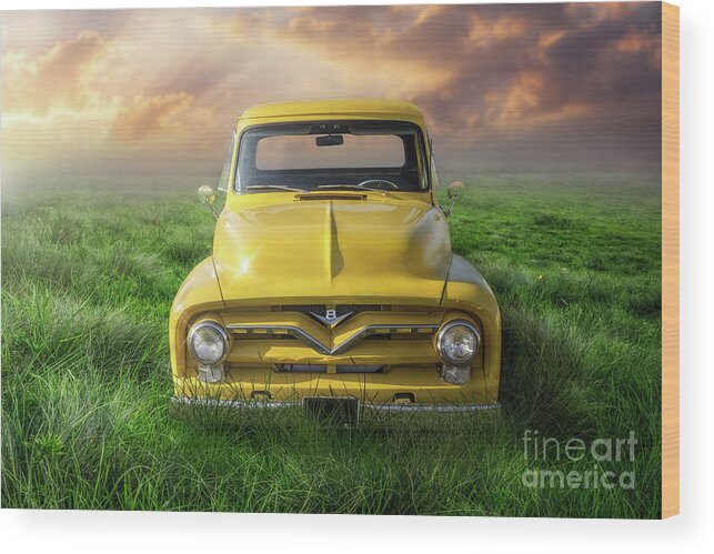 Classic Car Wood Print featuring the photograph Classic Ford V8 by Jarrod Erbe