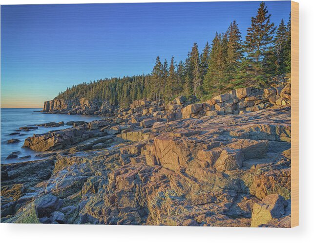 Mount Desert Island Wood Print featuring the photograph Clear Morning in Acadia by Rick Berk