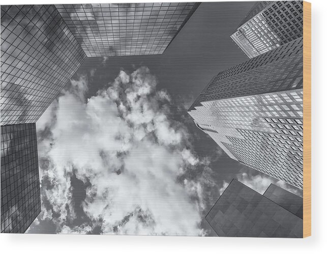 Alberta Wood Print featuring the photograph Clouds Bw 2 by Jonathan Nguyen